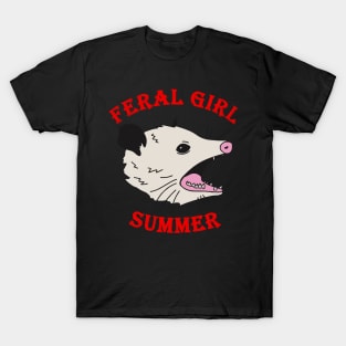 Feral-Girl-Summer-Opossum T-Shirt